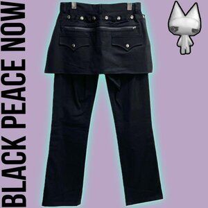 Black peace now for men pants